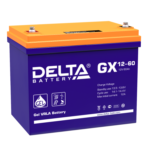 Аккумулятор для ИБП Delta Battery GX 12-60 12 В 60 Ач