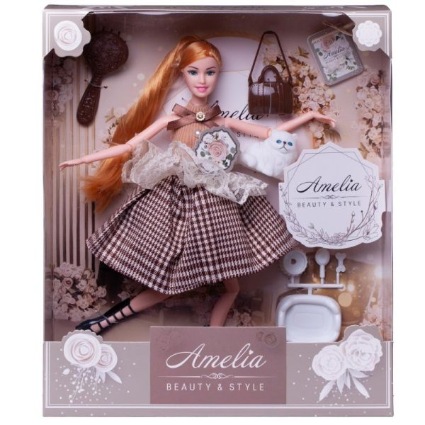 Кукла ABTOYS Amelia Современный шик PT-01618 с аксессуарами 30 см