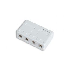 Розетка Krauler коммутационная настенная cat.5e модуль кистоун UTP 4 порта RJ45(8P8C) 110IDC