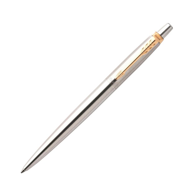 Ручка гелевая PARKER Jotter Core K694 черный , Stainless Steel CT/позолота