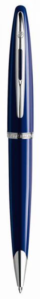 Ручка роллер WATERMAN Carene (S0839490) Vivid Blue Lacquer ST (F) чернила: черный латунь посеребрение