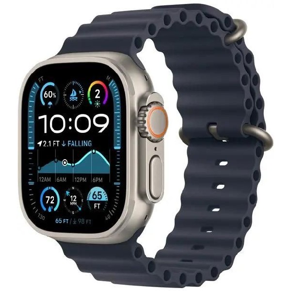 Умные часы Apple Watch Ultra 2 2024 A2986 2024 49 мм черный титан/темно-зеленый [mx4t3zp/a]
