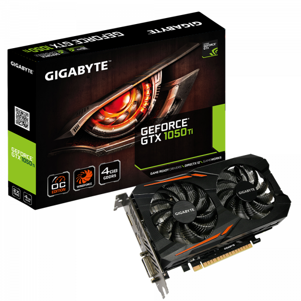 Видеокарта Gigabyte GeForce GTX 1050TI (GV-N105TOC-4GD)